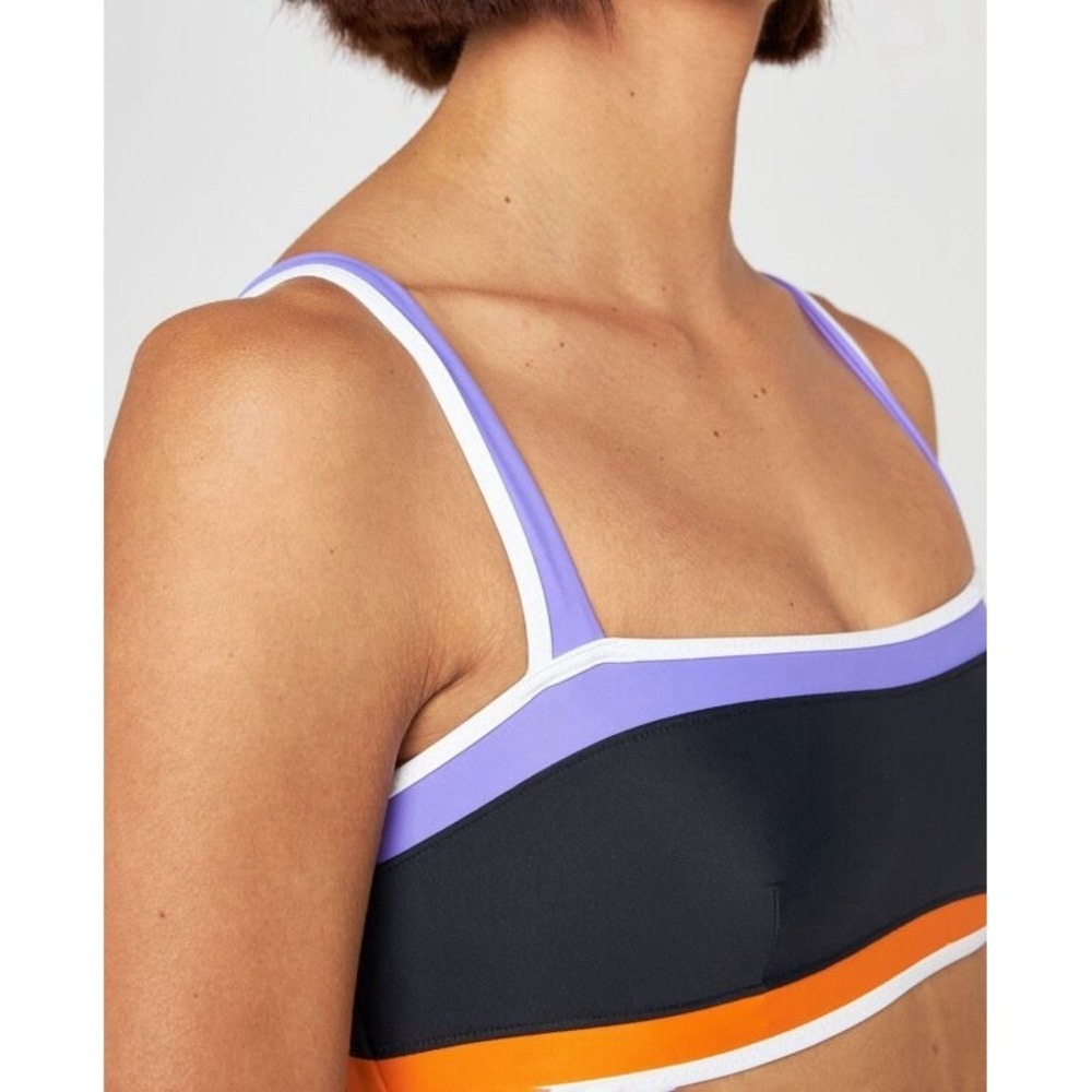 Rip Curl Day Break Bralette Bikini Top Size S NWT Black Multicolor Surf Swimwear
